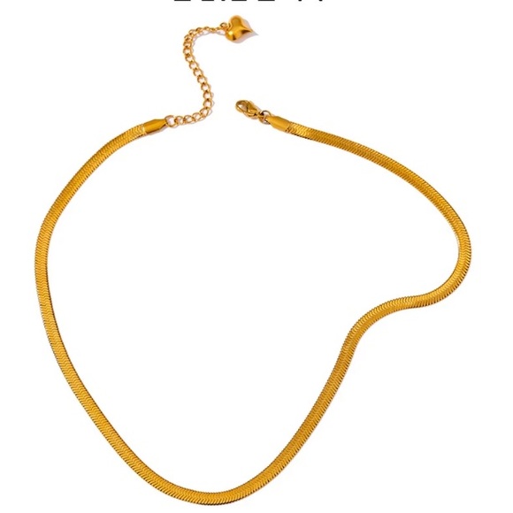 π18K gold plated flat snake chain - Picture 8 of 8